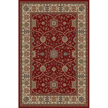 Perfectpillows 9 ft. 3 in. x 12 ft. 6 in. Jewel Voysey Red PE753875
